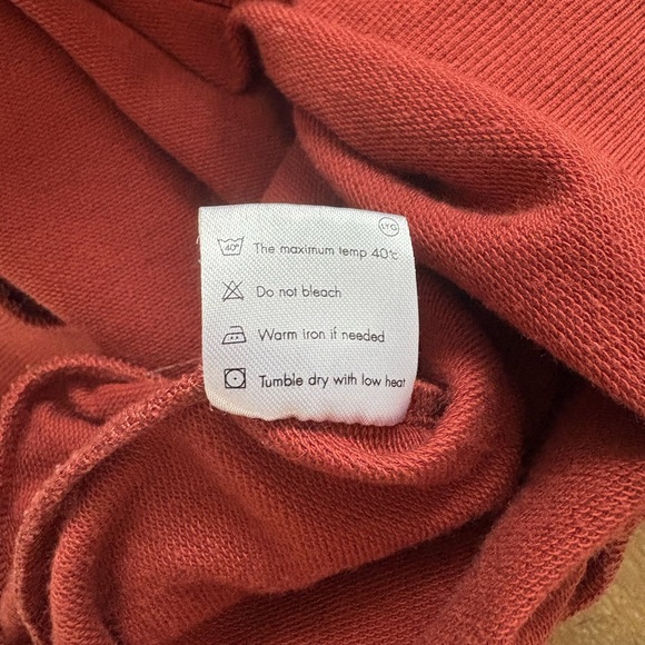 Cozy Burnt Orange Half Zip-Up Sweatshirt - Picture 3 of 6